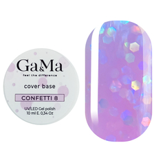 База камуфлююча Ga&Ma Confetti №8, 10 мл