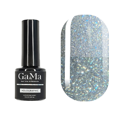 Гель-лак GÉMELY ex GA&MA Holographic Glitter №1, 10 мл