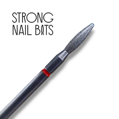 Фреза алмазная Strong nail bits PREMIUM пламя красная, 0,23 мм, Другой вариант: 1 шт