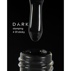 DARK Stamping polish №01, черный STICKY, 10 мл