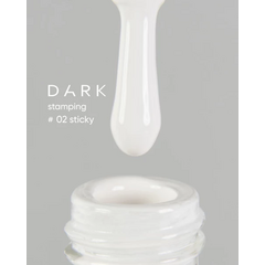 DARK Stamping polish №02, белый STICKY, 10 мл