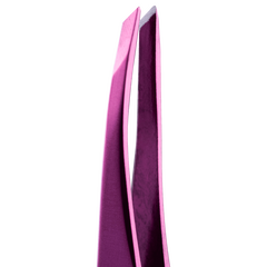 Пинцет ZOLA для бровей профессиональный, PINK (скошенный)