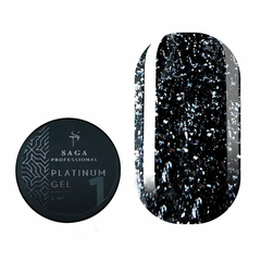 Гель для дизайна Saga Professional Platinum Paint 01, 5 мл, Выбор оттенка: №1