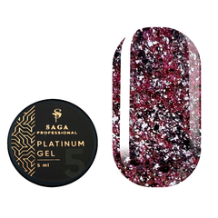 Гель для дизайна Saga Professional Platinum Paint 05, 5 мл, Выбор оттенка: №5