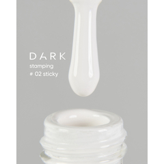DARK Stamping polish №02, белый STICKY, 8 мл