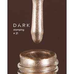 DARK Stamping polish №21, белое-золото металлик, 10 мл