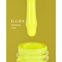 DARK Stamping polish №24, неоновый желтый, 10 мл