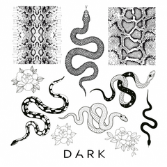 Пластина для стемпинга DARK SNAKE MINI