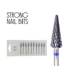 Фреза твердосплавная STRONG NAIL BITS конус синяя 0,5 см SET 10 шт, Другой вариант: SET (10 шт)