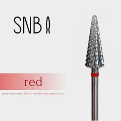 Фреза твердосплавная STRONG NAIL BITS конус красная 0,5 см, Другой вариант: 1 шт