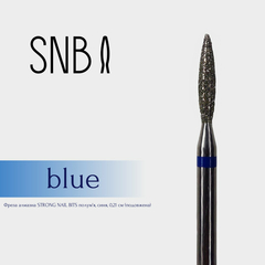 Фреза алмазная STRONG NAIL BITS пламя синяя 0,21 мм (удлиненная)
