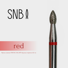 Фреза алмазная STRONG NAIL BITS почка красная 0,21 см