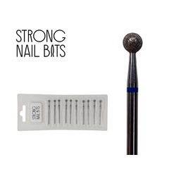 Фреза алмазная STRONG NAIL BITS шар синяя 0,40 мм SET 10 шт, Другой вариант: SET (10 шт)