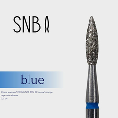 Фреза алмазная STRONG NAIL BITS. EU "пламя острое" синяя 0,21 см, Другой вариант: 1 шт