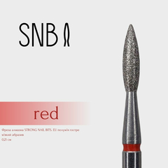 Фреза алмазная STRONG NAIL BITS. EU "пламя острое" красная 0,21 см, Другой вариант: 1 шт