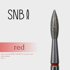 Фреза алмазная STRONG NAIL BITS. EU "пламя острое" красная 0,23 см, Другой вариант: 1 шт