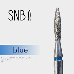 Фреза алмазная STRONG NAIL BITS. EU "пламя безопасное" синяя 0,18 см, Другой вариант: 1 шт