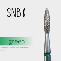 Фреза алмазная STRONG NAIL BITS. EU "пламя безопасное" зеленая 0,21 см, Другой вариант: 1 шт