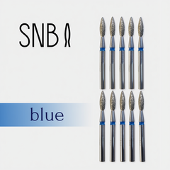 Фреза алмазная STRONG NAIL BITS. EU "пламя безопасное" синяя 0,23 см SET 10 шт, Другой вариант: SET (10 шт)