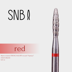 Фреза алмазная STRONG NAIL BITS пламя "Торнадо" красная 0,23 мм