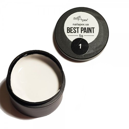 Гель-краска Best Paint белая Nailapex №1, 5 г