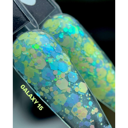 Гель Saga Professional Galaxy Glitter №15, 8 мл, зображення 2