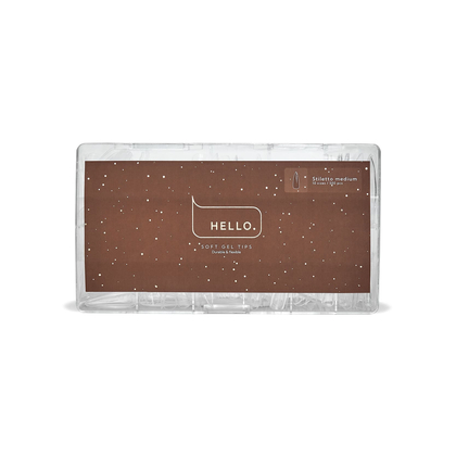 Гелевые типсы Hello Stiletto medium (средний стилет), 500 шт