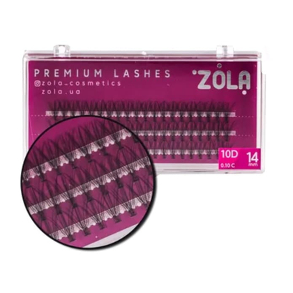 Ресницы-пучки ZOLA 10D (14mm)