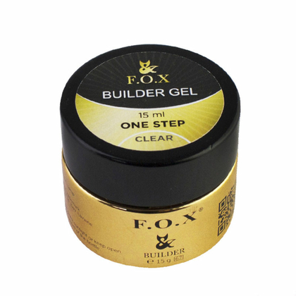 Гель F.O.X гель моделирующий One step builder gel Clear, 15 г