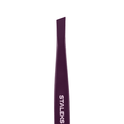 Пинцет для бровей Staleks Expert 11 TYPE 3v, (широкие скошенные кромки), фиолетовый, фото 2