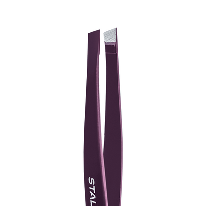 Пинцет для бровей Staleks Expert 11 TYPE 3v, (широкие скошенные кромки), фиолетовый, фото 4