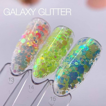 Гель Saga Professional Galaxy Glitter №14, 8 мл, зображення 2