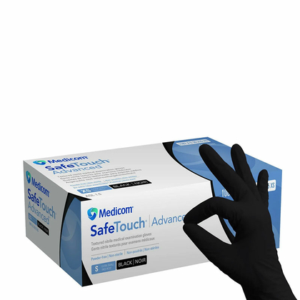 Перчатки нитриловые Medicom Black S (черные) плотность 5 г, Размер: S