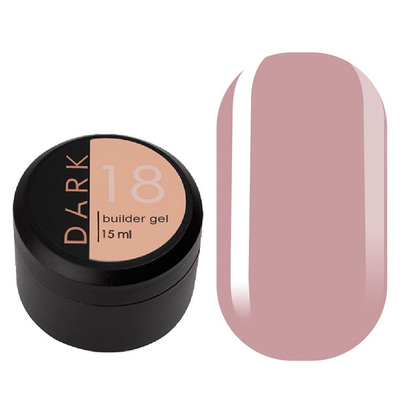 DARK Builder Gel №18, 15 ml, Выбор объема: 15 мл, Цвет коллекции: №18, назначение