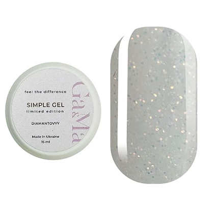 Гель Ga&Ma Simple gel Limited edition Діамантовий, 15 мл