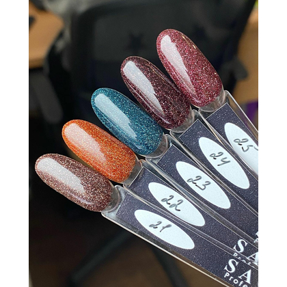 Гель-лак Saga Professional Fiery gel № 22 светоотражающий, 9 мл, фото 3