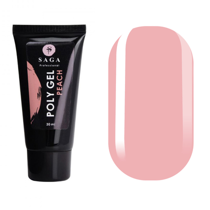 Saga PolyGel peach, 30 мл, Выбор объема: 30 мл, Выбор оттенка: Peach