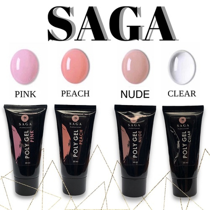 Saga PolyGel clear, 30 мл, Вибір об'єму: 30 мл, Вибір відтінку: Clear , зображення 2