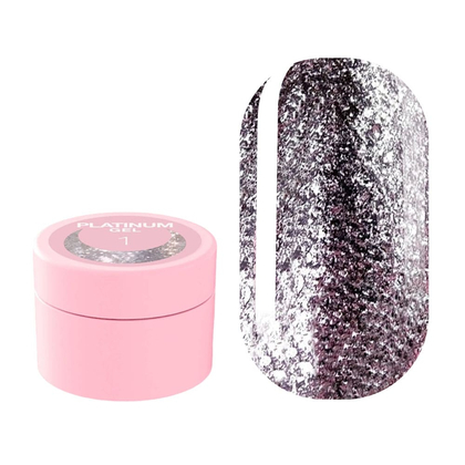 Блестки для ногтей LUNA Platinum Gel №1, 5 мл