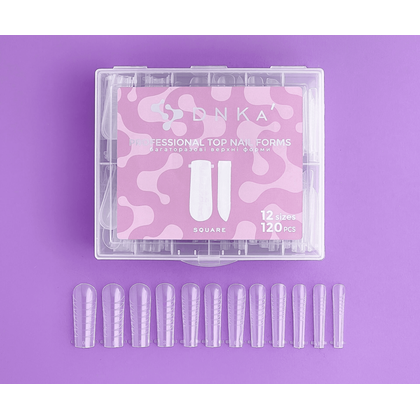 Верхні форми DNKa Top Nail Forms Square, 120 шт, призначення