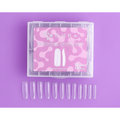 Верхние формы DNKa Top Nail Forms Soft Square, 120 шт
