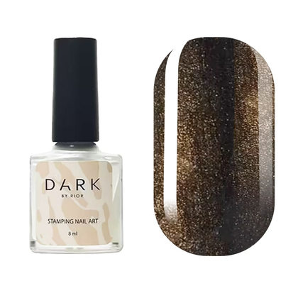 DARK Stamping polish №45, коричневый металлик, 8 мл, фото 2