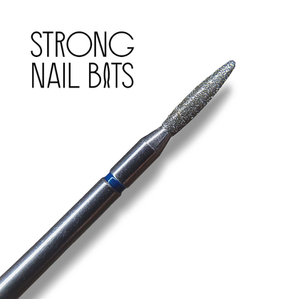 Фреза алмазная Strong nail bits PREMIUM пламя синяя, 0,18 мм SET, Другой вариант: SET (10 шт)