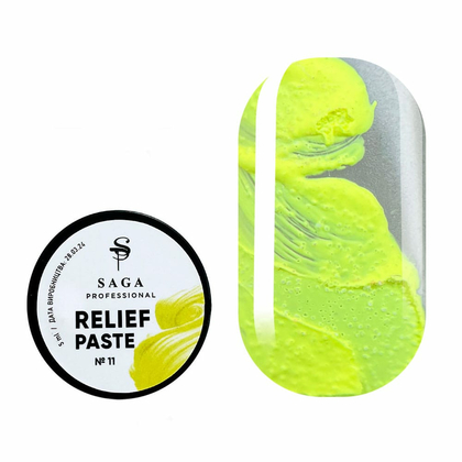 Рельефная паста SAGA professional Relief past, №11, 5 мл