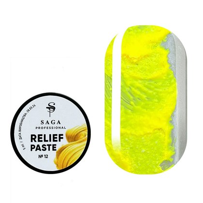 Рельефная паста SAGA professional Relief past, №12, 5 мл