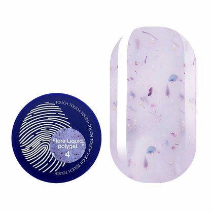 Полигель Touch Flora liquid polygel №4, 15 мл, Выбор оттенка: Flora 04