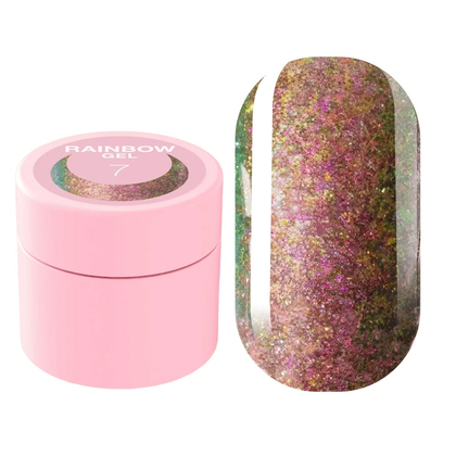 Гель-глиттер LUNA Rainbow Gel №7, 5 мл, Выбор оттенка: №7