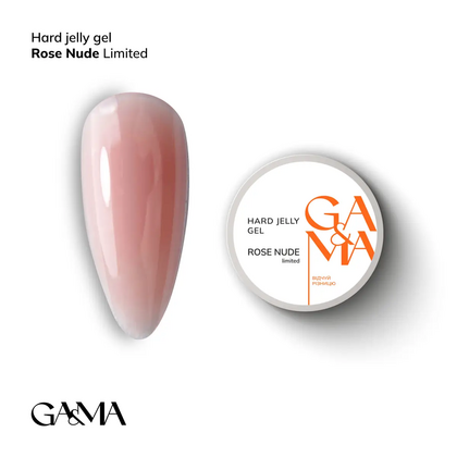 Гель-желе Ga&Ma Hard Jelly gel, rose nude, 30 мл, Вибір об'єму: 30 мл, Вибір відтінку: Rose nude