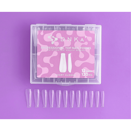 Верхние формы DNKa Top Nail Forms Short Almond, 120 шт