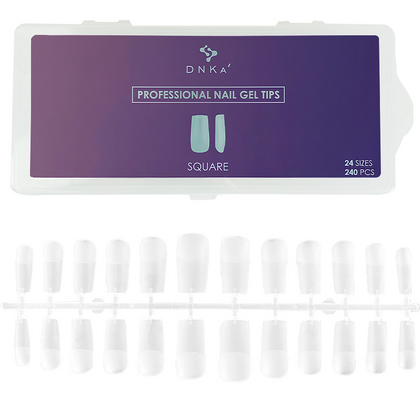 Гелеві типси DNKa Professional Nail Gel Tips Square, 240 шт, призначення